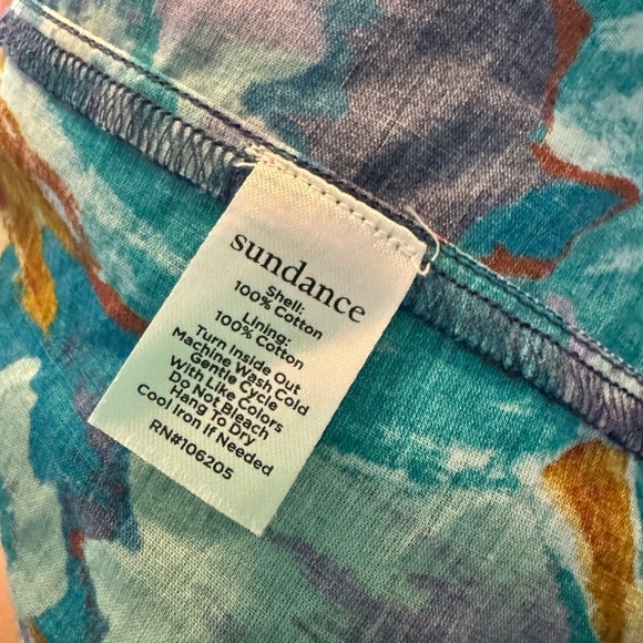 NEW Sundance Blossoms Divine Tiered Midi Dress Ruffle Blue Floral Large NWOT - Picture 9 of 9